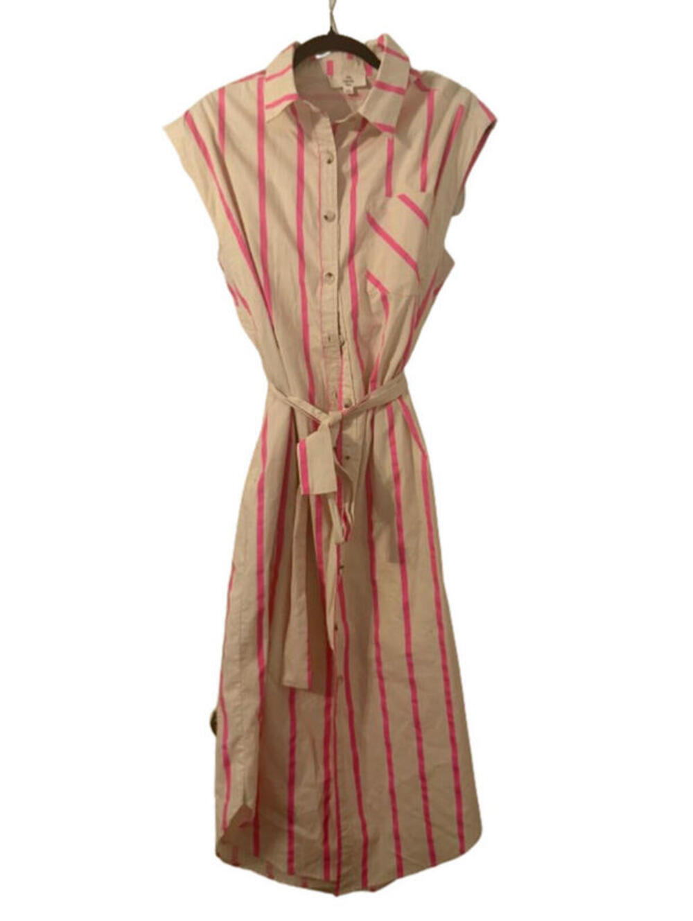 NWOT Entro Pink Striped Dress